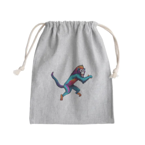 カラフルなマンドリル Mini Drawstring Bag