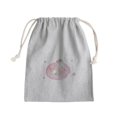 文鳥と、だんごと、サクラ Mini Drawstring Bag