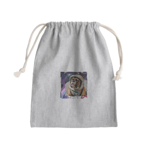 可愛いボクサー犬が宇宙旅行中 Mini Drawstring Bag