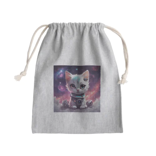 子猫、宇宙へ行く Mini Drawstring Bag