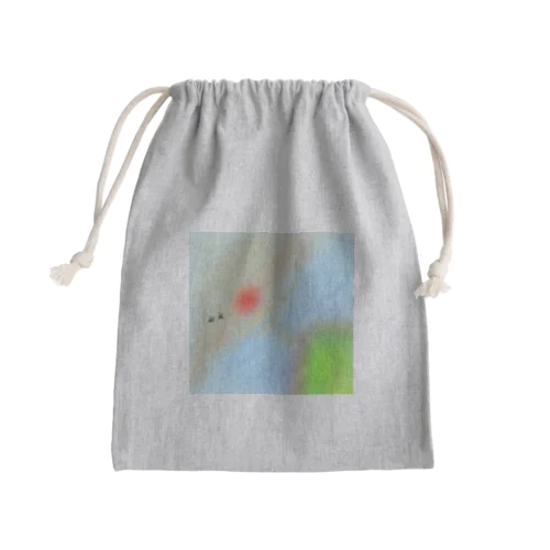 夕焼けと海 Mini Drawstring Bag