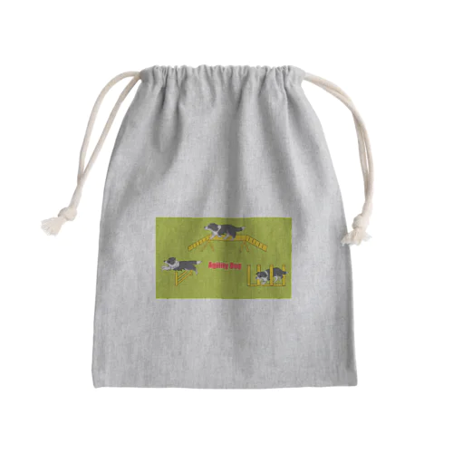 アジリティーボーダーコリー Mini Drawstring Bag