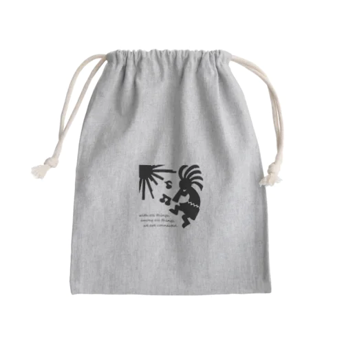 ココペリ　デザイン　ネイティブアメリカン Mini Drawstring Bag