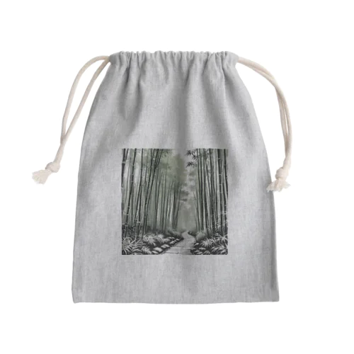 竹林にある道 Mini Drawstring Bag