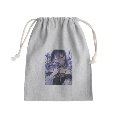 花菖蒲の優美な香り　BLUE PLUM  691 Mini Drawstring Bag