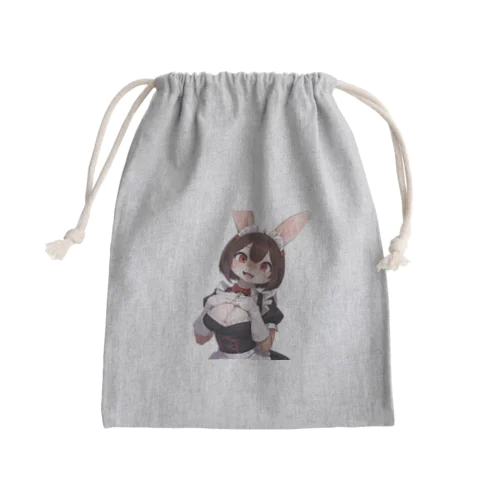 ウサギの女の子　メイド　ケモナー　ネザーランドドワーフ Mini Drawstring Bag