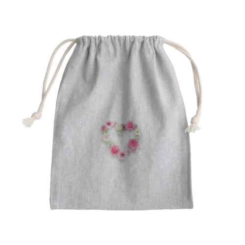 花ハート Mini Drawstring Bag