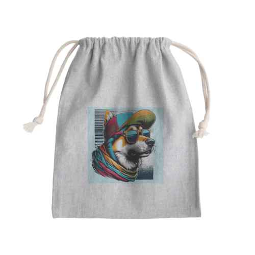 キャップ犬15 Mini Drawstring Bag