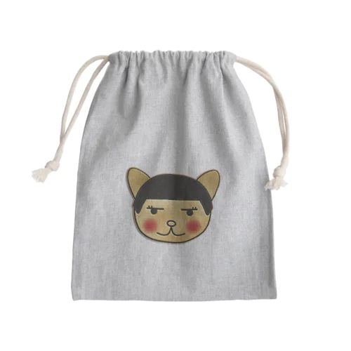 ひとにゃんゴールド Mini Drawstring Bag