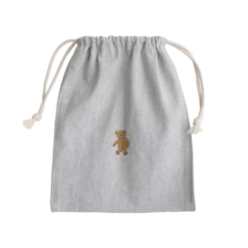 油絵で描かれたくまきち Mini Drawstring Bag