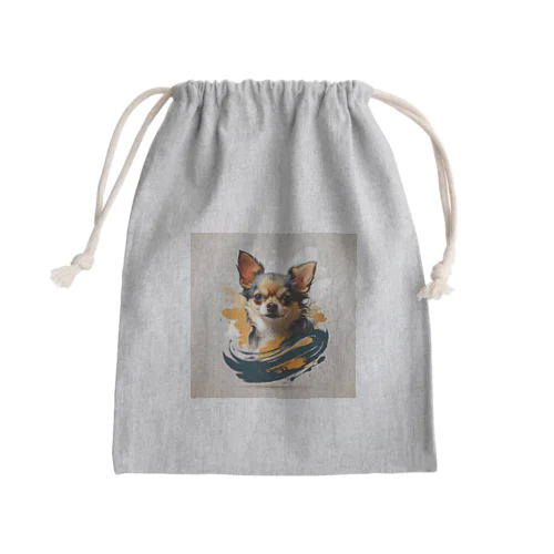 ペット愛好家にぴったりのアート作品✨ Mini Drawstring Bag