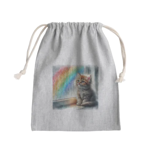 猫 Mini Drawstring Bag