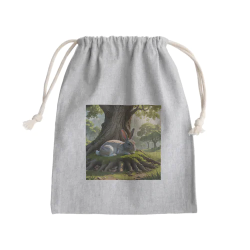 森のうさぎ Mini Drawstring Bag