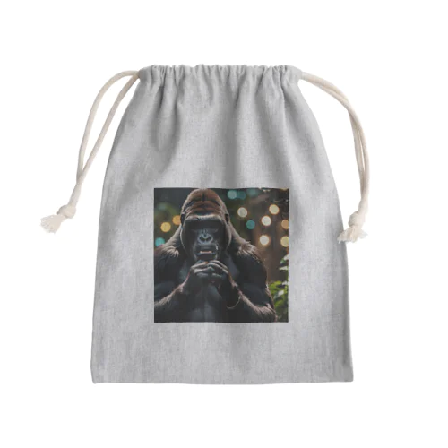 泣き虫ゴリラ Mini Drawstring Bag