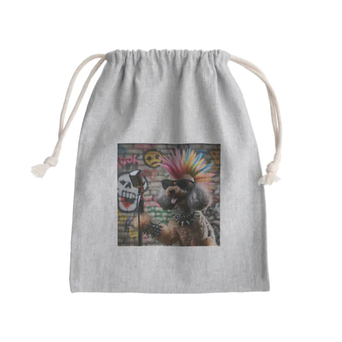 ロック犬 Mini Drawstring Bag