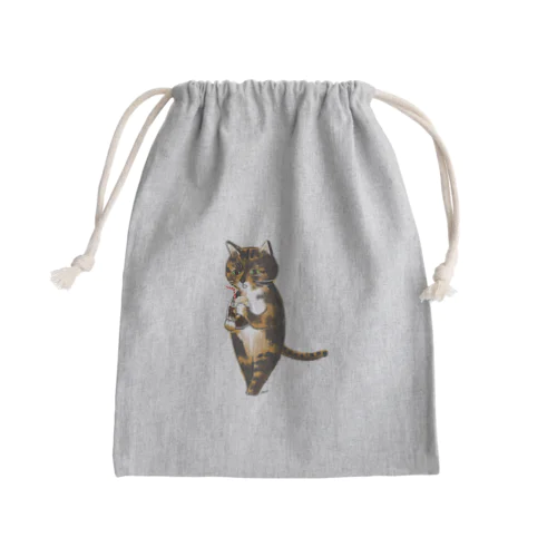 sabineko 錆猫くるくる Mini Drawstring Bag