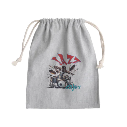 ビート・ブラスト・ドラマー Mini Drawstring Bag