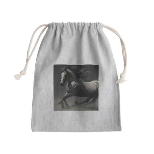 躍動感あふれる馬 Mini Drawstring Bag