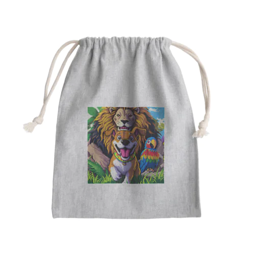 ジャングルトリオアニマル Mini Drawstring Bag