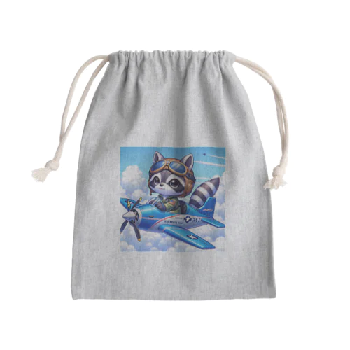 でふぉるめタッチな狸が操縦するレシプロ戦闘機 Mini Drawstring Bag