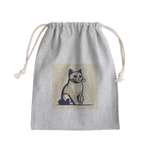 平凡な猫 Mini Drawstring Bag