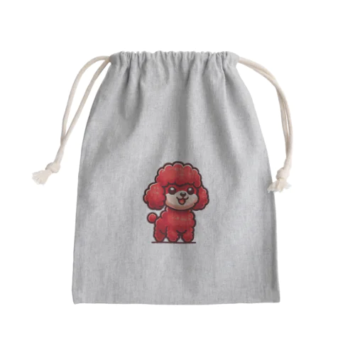 トイプードル　レッド Mini Drawstring Bag