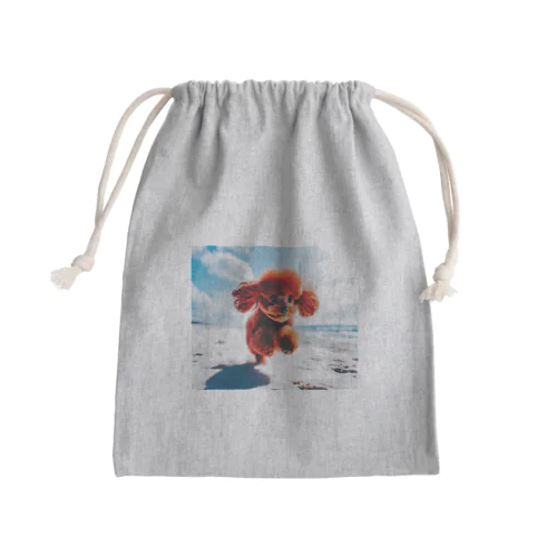 トイプードル　レッド Mini Drawstring Bag