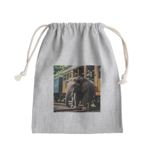 汽車と象 Mini Drawstring Bag