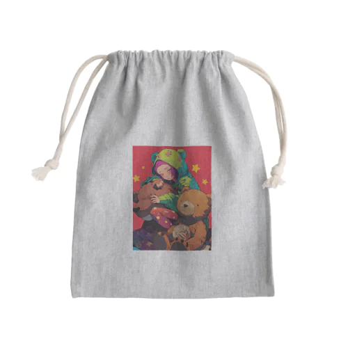 熊と仲良し　ラフルール　1859 Mini Drawstring Bag