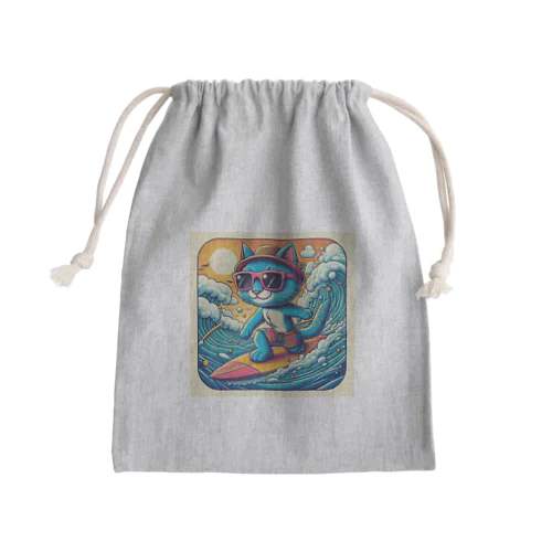 猫サーファーたま Mini Drawstring Bag