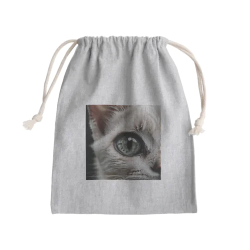 ドアップ猫さん Mini Drawstring Bag