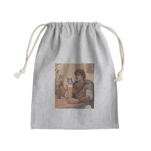 ネコがいる酒場 Mini Drawstring Bag