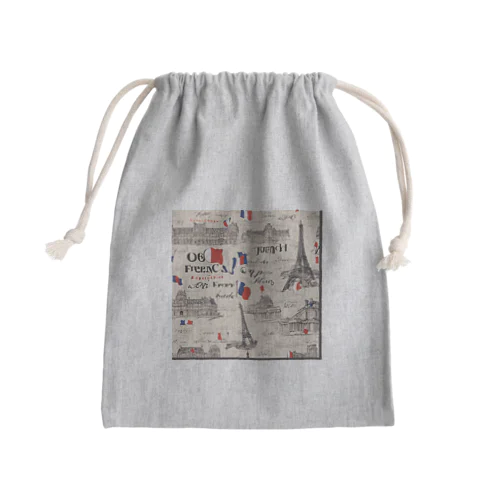 フランスアンティーク Mini Drawstring Bag