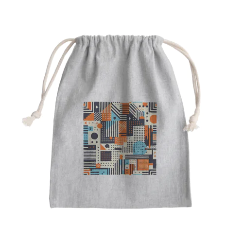 ジオメトリック・フューチャー Mini Drawstring Bag