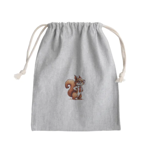 メガネ・リス Mini Drawstring Bag