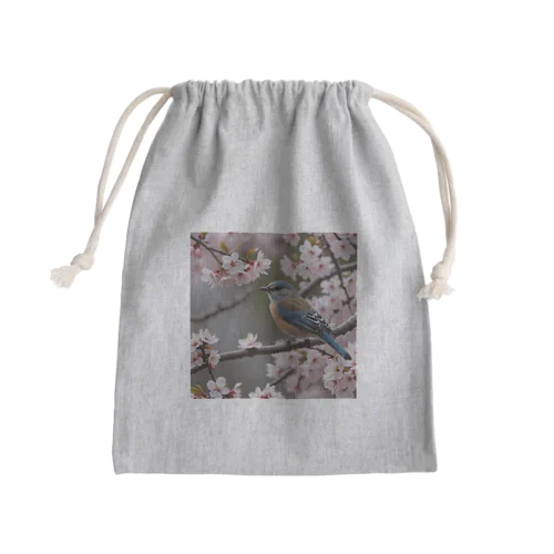 花見鳥 Mini Drawstring Bag