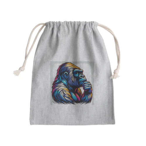 おとぼけゴリラの横顔 Mini Drawstring Bag