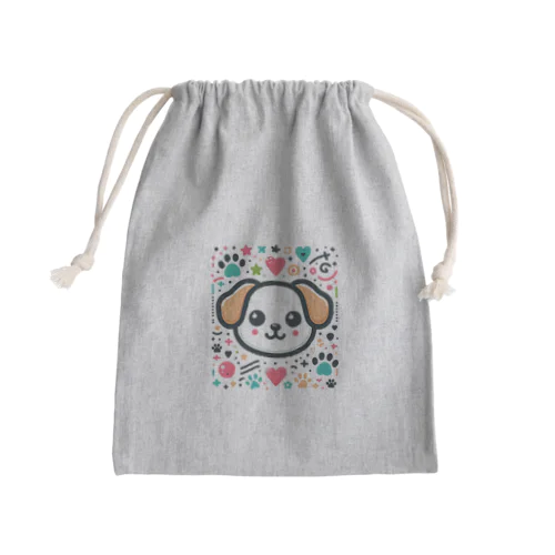 可愛い犬のデザイングッズ Mini Drawstring Bag