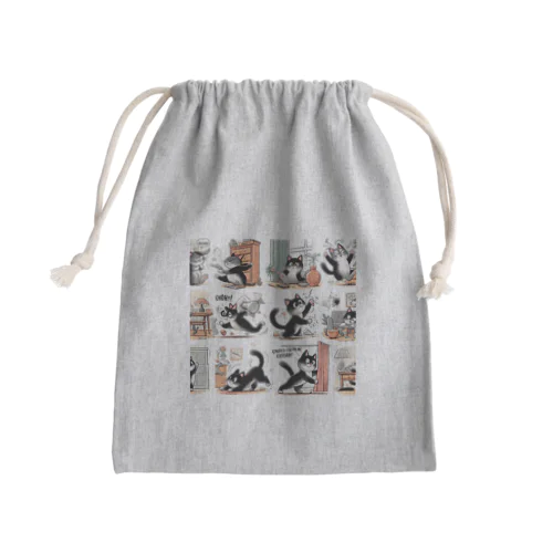 ブラックキャット Mini Drawstring Bag