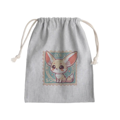 耳長が可愛いフェネックちゃん Mini Drawstring Bag