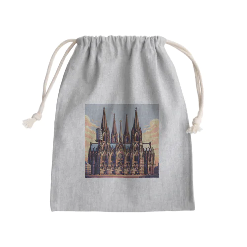 ケルン大聖堂（pixel art） Mini Drawstring Bag