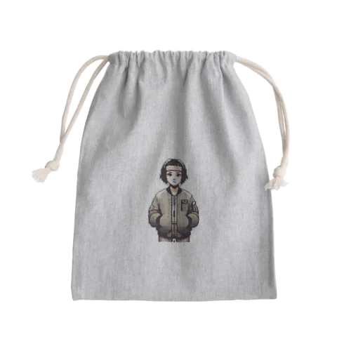 girl（pixel art） Mini Drawstring Bag