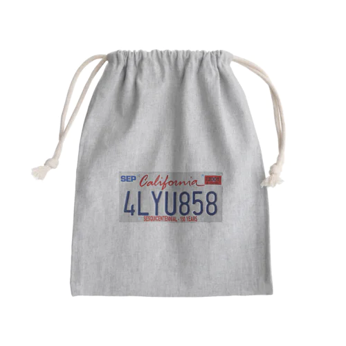 ナンバープレート Mini Drawstring Bag