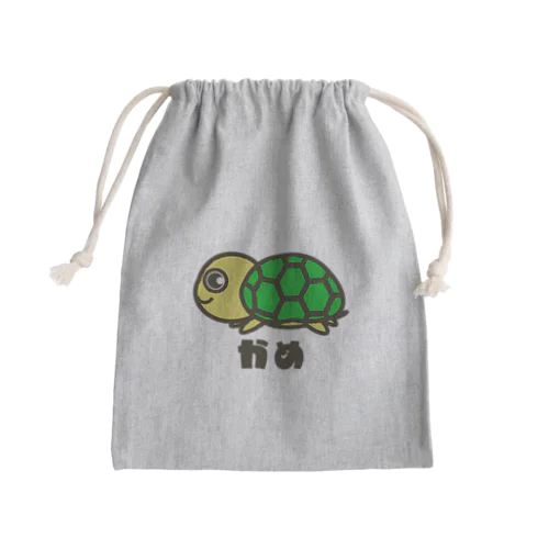 かめ Mini Drawstring Bag