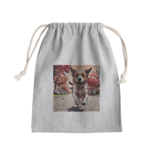 ボール遊び犬 Mini Drawstring Bag