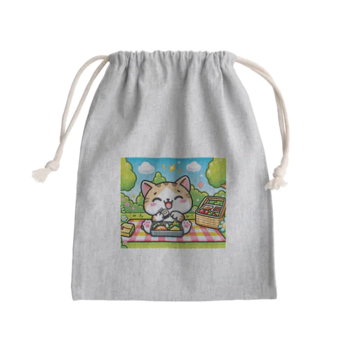 遠足の楽しいお弁当タイム Mini Drawstring Bag