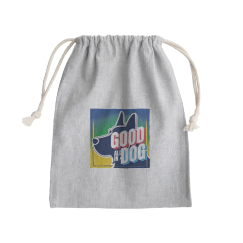 シンプルでちょっとcoolなデザインの画像です。 Mini Drawstring Bag