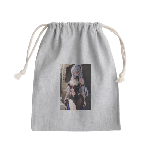 ロングヘアー Mini Drawstring Bag