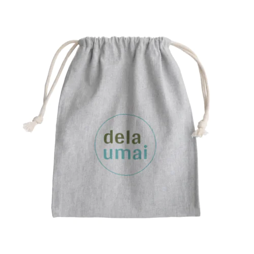 dela umai ロゴ丸 Mini Drawstring Bag