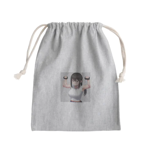 筋トレ女子 Mini Drawstring Bag